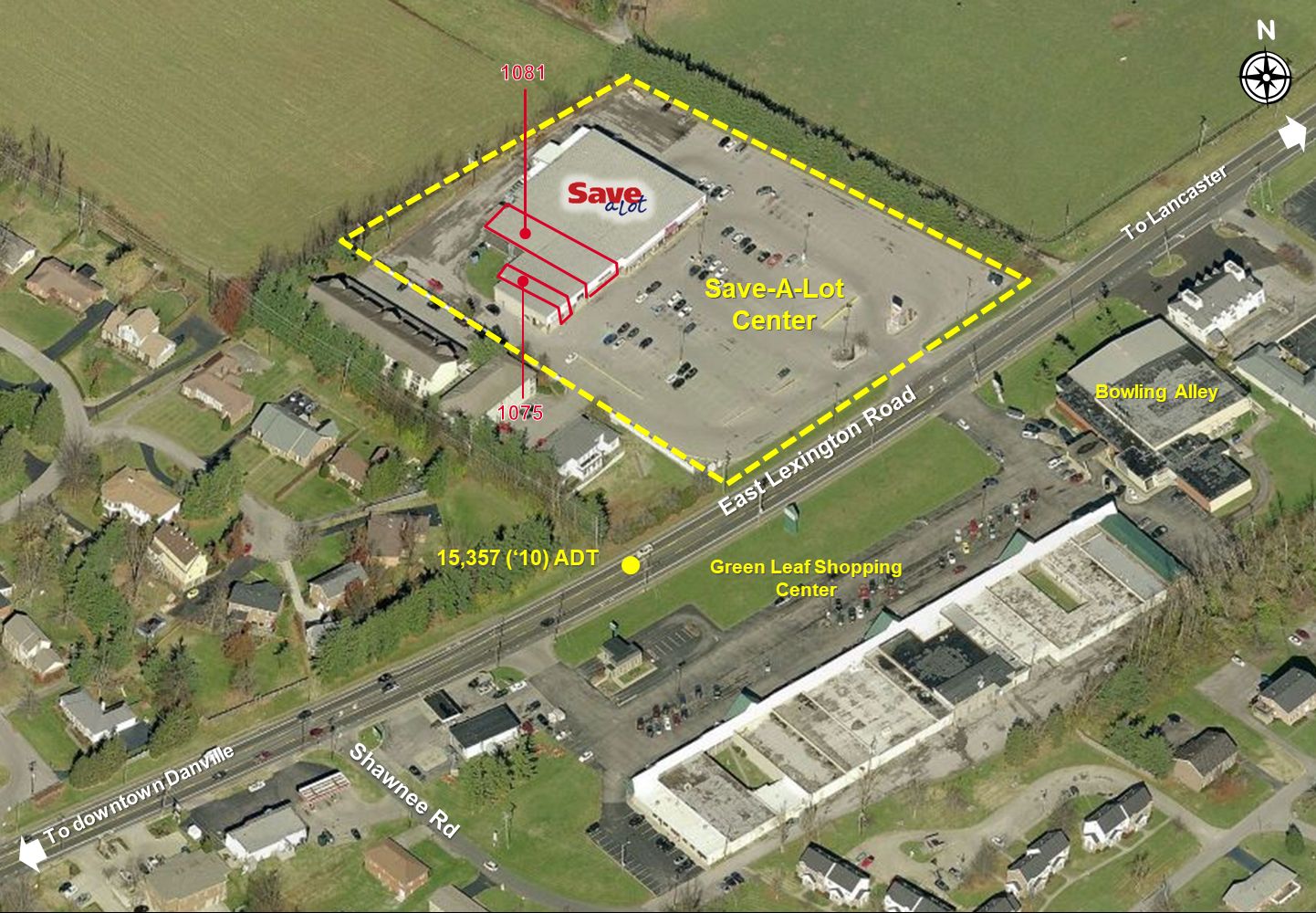 Save-A-Lot Center: 1075 East Lexington Road, Danville, KY 40422